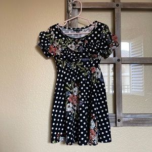 Ava & Yelly size 4T polka dot floral dress